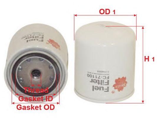 Фильтр топливный HITACHI VOLVO SAKURA FC71100 SAKURA