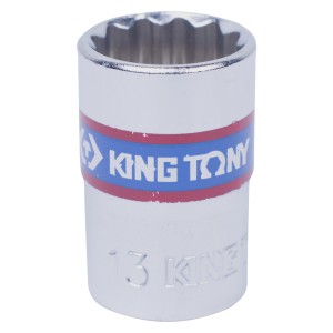 головка торцевая! стандартная двенадцатигранная 3/8'', 13 мм\ 333013M KING TONY