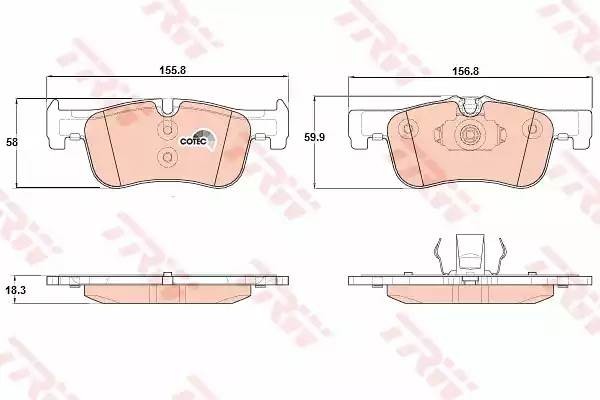 Колодки передние BMW 1 F20-21 GDB1935 GDB1935 TRW