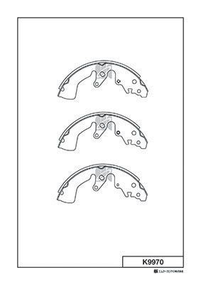 Колодки тормозные барабанные Suzuki Grand Vitara 1.6, 2.0, 1.9DDiS 05- K9970 K9970 MK KASHIYAMA
