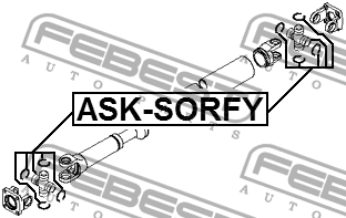 Крестовина карданного вала KIA SORENTO 2002-2006 ASK-SORFY ASK-SORFY FEBEST