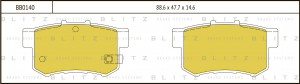 Колодки тормозные дисковые задние HONDA Accord/Civic/Prelude 90- BB0140 BB0140 BLITZ