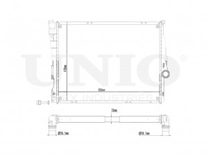 Радиатор охлаждения двигателя RAD-10097 UNIO