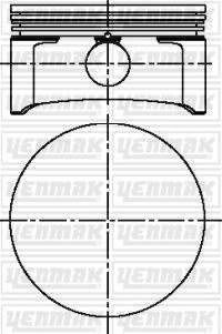 поршень с кольцами!d80.5x1.2x1.2x2 +0.5\Opel Opel Astra/Meriva/Vectra 1.8 16V X1 3104219050 YENMAK