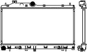 Радиатор SUBARU Forester (08-) охлаждения двигателя SAKURA 3421-8503 SAKURA