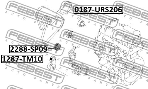 Ролик обводной HYUNDAI IX35/TUCSON 2009-2013 2288-SPD9 2288-SPD9 FEBEST