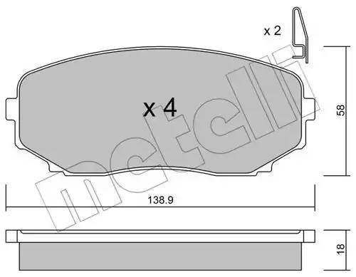 колодки дисковые передние!\ Mazda CX-7 MZR DISI Turbo 07> 22-0872-0 METELLI