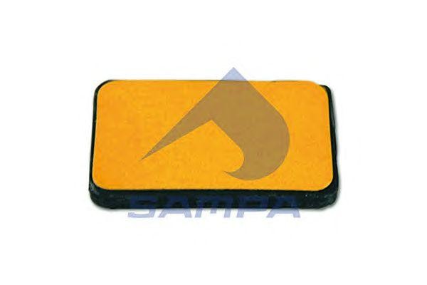 отбойник рессоры! (мр) пластина 59.5x89.5x7.5\ MB 011249 SAMPA