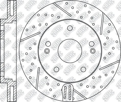 Диск тормозной HYUNDAI Santa Fe (00-) (4WD) (R16) передний (1шт.) NIBK RN1209DSET NIBK