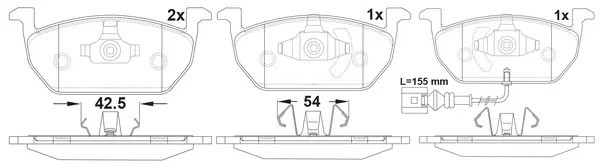 Колодки дисковые Golf 12- /Octavia 13- BP33009W BP33009W SB NAGAMOCHI