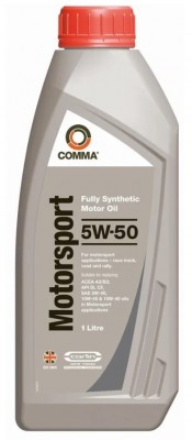 COMMA 5W50 MOTORSPORT (1L) масло мот.!  Suitable for replacing ACEA A3/B3, API S MS1L COMMA