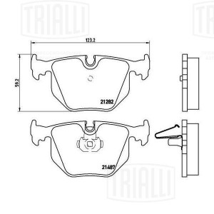Колодки торм. BMW X5 (E53) (00-)/7 (E38) (95-) диск. зад. (PF 4005) PF4005 TRIALLI
