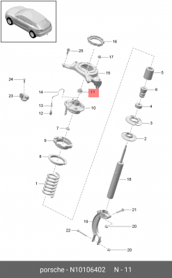 Гайка крепления амортизатора для VAG M12x1.5mm VAG N 101 064 02 N 101 064 02 VAG