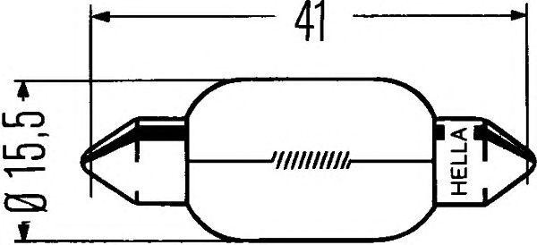лампа! (10W) 24V SV8.5 41x10.5 8GM002091-251 HELLA