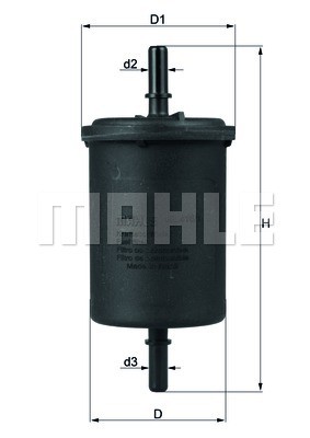 Фильтр топливный RENAULT Logan,Kangoo,Symbol,Megane NISSAN Qashqai (06-13) (1.5  KL416/1 MAHLE KNECHT