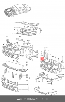 Пистон VW AUDI SEAT SKODA OE 811 807 577 C VAG