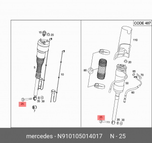 болт М14 N910105014017 MERCEDES BENZ