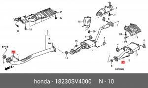 ПРУЖИНА КРЕПЛЕНИЯ КАТАЛИЗАТОРА 18230SV4000 18230SV4000 HONDA