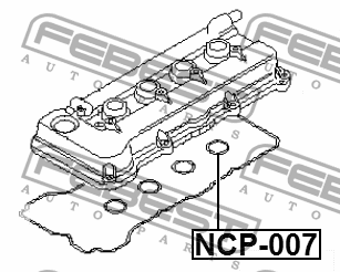 Кольцо уплотнительное NISSAN Primera (98-01) свечного колодца FEBEST NCP-007 FEBEST