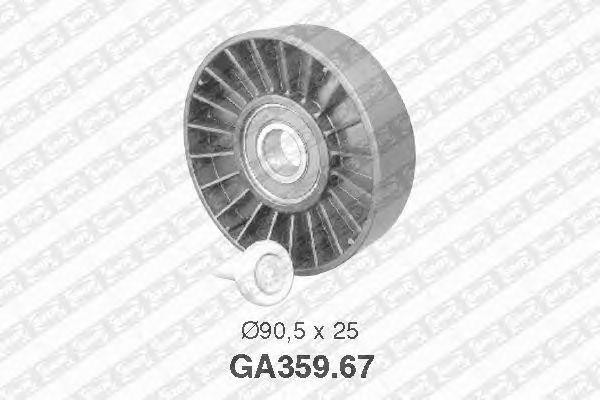 ролик обводной! с кондиционером Citroen Xantia, Peugeot 306/405/406 1.6-2.0 92> GA35967 NTN SNR