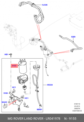 ТОПЛИВНЫЙ ФИЛЬТР LR041978 LR041978 LAND ROVER