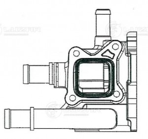 Корпус термостата алюмин. для ам Opel Astra J (10-),Chevrolet Aveo T300 (11-) (L LT 0549 LUZAR
