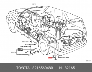 ПРОВОД 82125-50061 82165-60480 TOYOTA