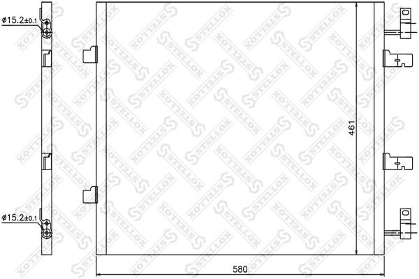 радиатор кондиционера!\ Renault Trafic 2.0DCi 06-08 10-45666-SX STELLOX