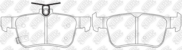 Колодки тормозные HONDA Civic (17-) CHANGAN CS35 (21-) HAVAL H6 (16-) задние (4ш PN8813 NIBK