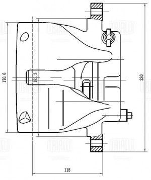 Суппорт торм. Mercedes Sprinter (06-)/Classic (13-) зад. прав. d=48мм (CF 032015 CF 032015 TRIALLI