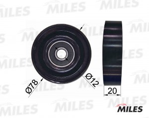 Ролик ремня приводного кондиционера HYUNDAI GETZ/ACCENT/ELANTRA (INA 531083210)  AG03028 MILES