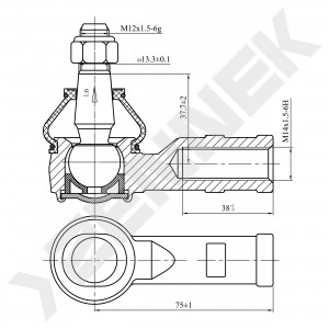 DTE0031 Наконечник рулевой OPEL VECTRA 95-03, SAAB 9-5 97-09 DTE0031 ZENNEK