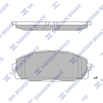 Колодки тормозные дисковые Toyota Hiace 2.0-2.7/2.4TD & 4WD 95 SP2077 SP2077 SANGSIN