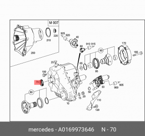 Сальник MERCEDES вала коробки раздаточной OE A 016 997 36 46 MERCEDES BENZ