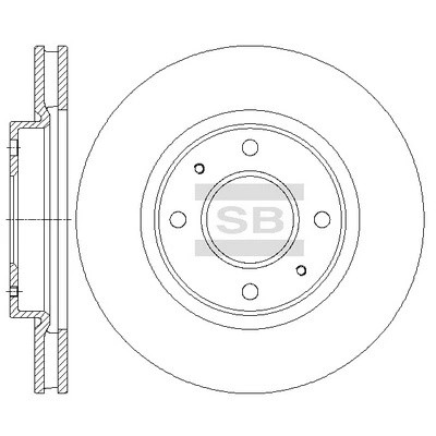Диск тормозной передний MITSUBISHI GALANT VI, LANCER CS 1.6/2.0 SD4337 SD4337 SANGSIN