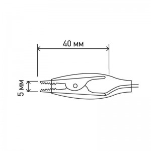 зажимы! ''крокодил'' 5А 40 мм с проводом, 10 пар 160036 REXANT