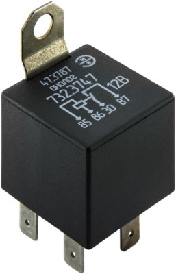 Реле электромагнитное 12V 4-х контактное 25А замыкающее с кронштейном ЭМИ 47.3787 EMI