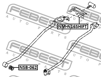 Опора кулисы КПП NM-N16SHIFT NM-N16SHIFT FEBEST