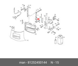 Кронштейн MAN крепления фары ОЕ 81252450144 MAN