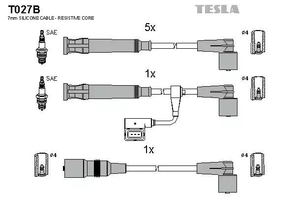 к-кт проводов!\ BMW E34 3.0/3.5 M30 85-95/E32 3.0-3.4 M30 86-88 T027B TESLA