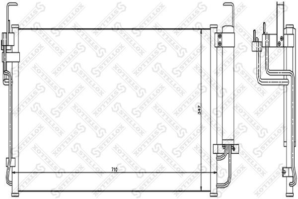 AVA HY5072 [976063A100] !радиатор конд.\ Hyundai Trajet 2.0-2.7 00> с осушит. 10-45107-SX STELLOX