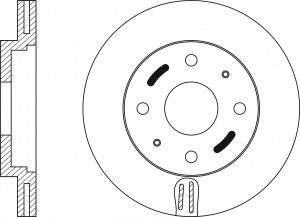 Диск тормозной MITSUBISHI Carisma (97-) передний (1шт.) NIBK RN1114 NIBK