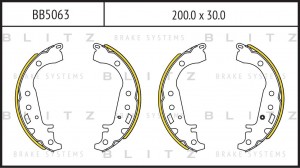 колодки барабанные!\ Toyota Yaris/Prius 99> BB5063 BLITZ