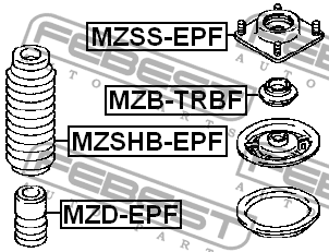 Подшипник опоры амортизатора MZB-TRBF MZB-TRBF FEBEST