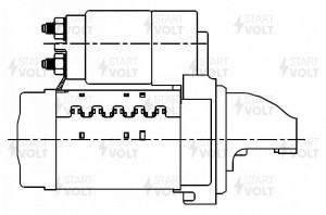 Стартер TOYOTA Avensis (03-) (1.6/1.8) STARTVOLT LST 1907 START VOLT