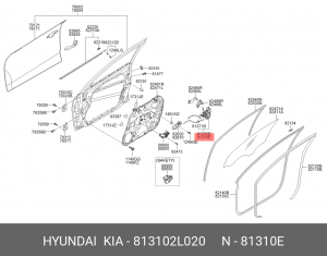 Замок двери HYUNDAI i30 передний левой OE 813102L020 HYUNDAI KIA