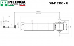 Амортизатор передний газовый ГАЗЕЛЬ NEXT 2123 SH-P3305-G SHP3305G PILENGA