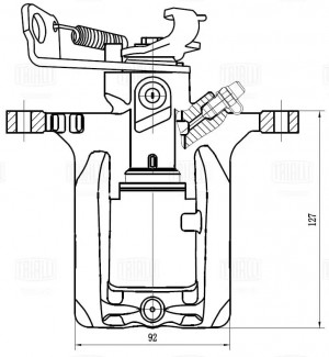 Суппорт торм. Opel Astra J (10-)/Mokka (13-) зад. прав. d=38мм (CF 350137) CF350137 TRIALLI