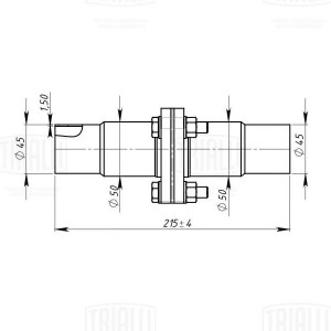 Соединение труб глуш. (комплект фланцев в сборе) (жесткое) 45/50 (алюм. сталь) ( EPCH4550 TRIALLI