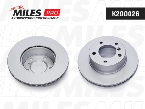 Диск тормозной (серия PRO с антикоррозионным покрытием) BMW 1 E81/E87 1.6/2.0 04 K200026 MILES